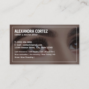 Tarjeta De Visita Brows & Lashes Español Bilingüe