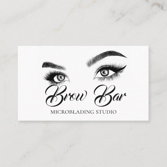 Tarjeta De Visita Brows & Lashes Microblandos, Extensiones Eyelash (Anverso)