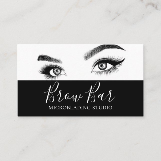 Tarjeta De Visita Brows & Lashes Microblandos, Extensiones Eyelash B (Anverso)
