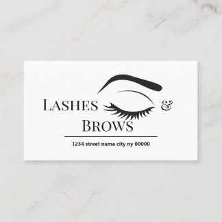 Tarjeta De Visita Brozas y pestañas de microblando, Extensiones de E