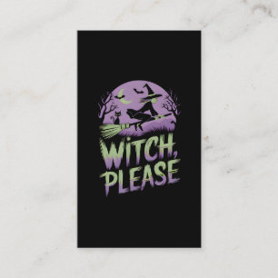 Tarjeta De Visita Bruja, por favor   Festival de Halloween
