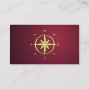 Tarjeta De Visita Brújula náutica elegante