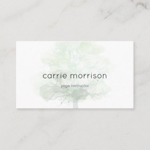 tarjeta de visita brumosa del árbol