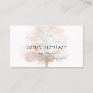 tarjeta de visita brumosa del árbol