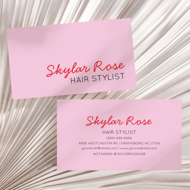 Tarjeta De Visita Bubblegum Red Girly Cute (Subido por el creador)
