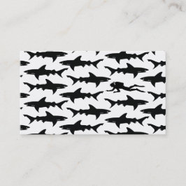 Tarjeta De Visita Buceo con escafandra del tiburón negro/carta