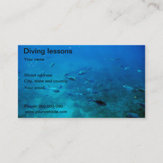 Tarjeta De Visita Buceo en el mar