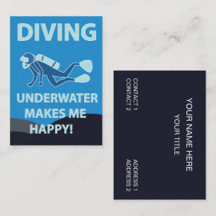 Tarjeta De Visita Buceo Scuba Buceo Buzo Subacuático