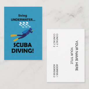 Tarjeta De Visita Buceo Viviendo Bajo el Agua Buceo