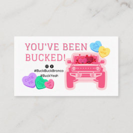 Tarjeta De Visita Buck Buck Buck Bronco te han engañado Valentines T