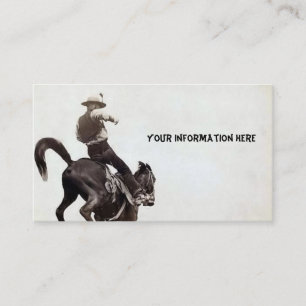 Tarjeta De Visita Bucking Bronco Vintage Business Card