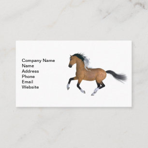 Tarjeta De Visita Buckskin Quarter Horse