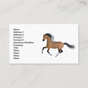 Tarjeta De Visita Buckskin Quarter Horse