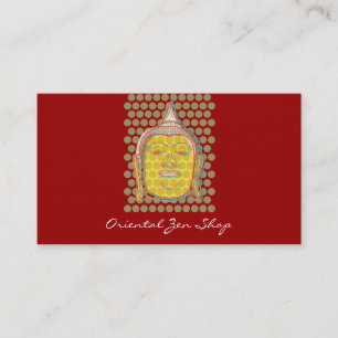Tarjeta De Visita Buda Pop Dots Oriental Asia Moderno Zen Estilo
