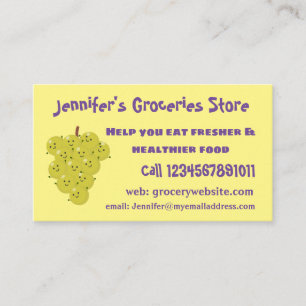 Tarjeta De Visita Buen ilustracion de uvas personalizados