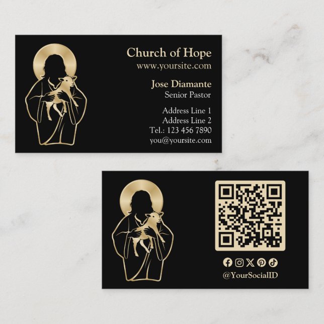 Tarjeta De Visita Buen Pastor (Anverso / Reverso)