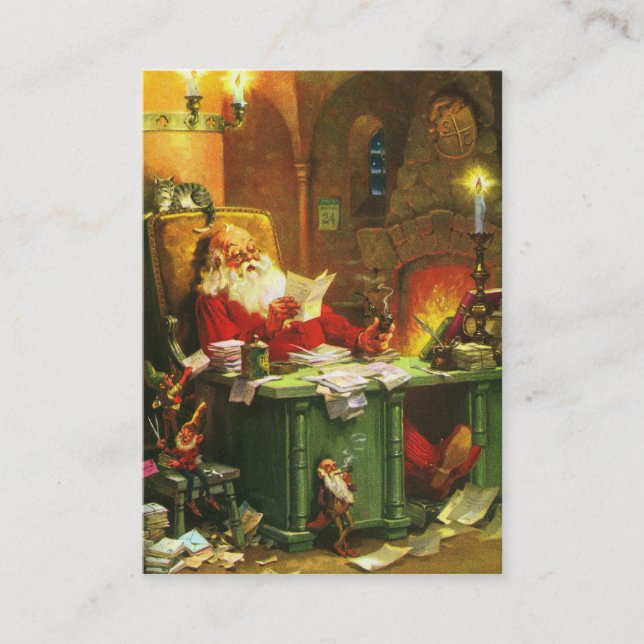 Tarjeta De Visita Buen viejo Papá Noel (Anverso)