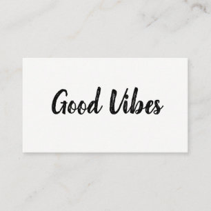 Tarjeta De Visita Buenas vibraciones / Fuente de moda