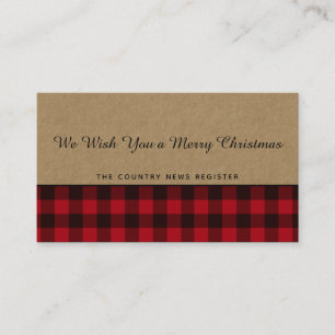 Tarjeta De Visita Búfalo ruidoso jugado con navidad
