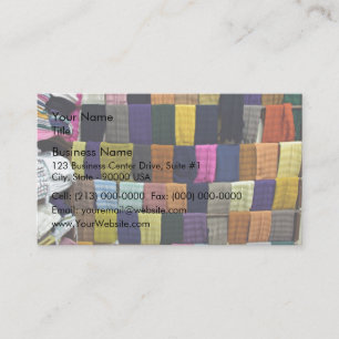Tarjeta De Visita Bufandas coloridas en la exhibición