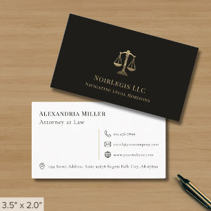 Tarjeta De Visita Bufete de Abogados Simple y Elegante