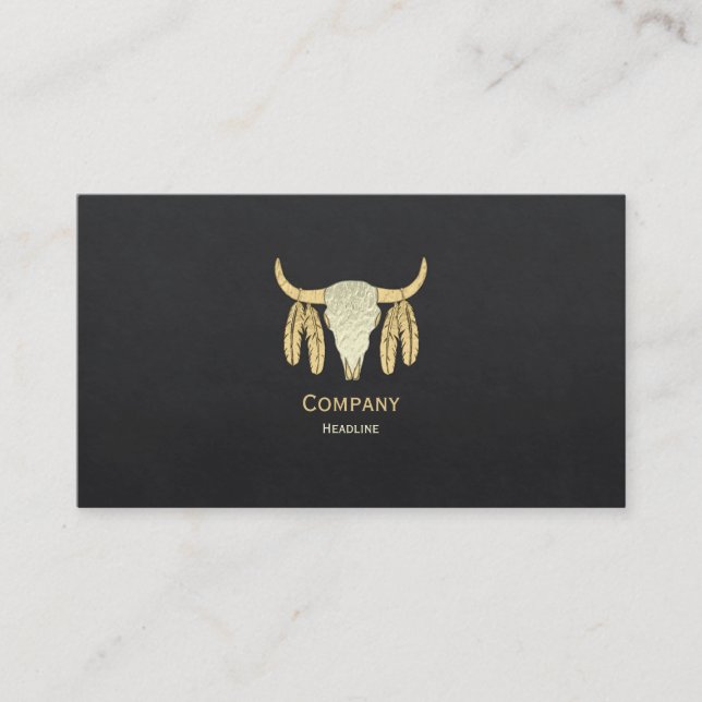 Tarjeta De Visita Buffalo Skull (Anverso)