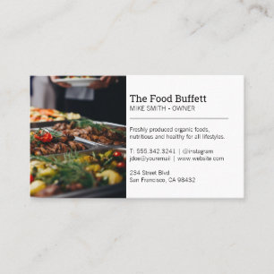 Tarjeta De Visita Buffet de comida   Restaurante