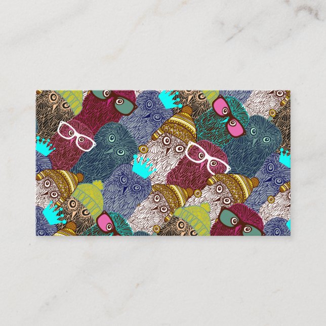 Tarjeta De Visita Búho en la corona (Anverso)