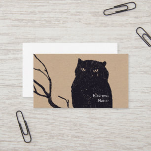 Tarjeta De Visita Búho en una rama