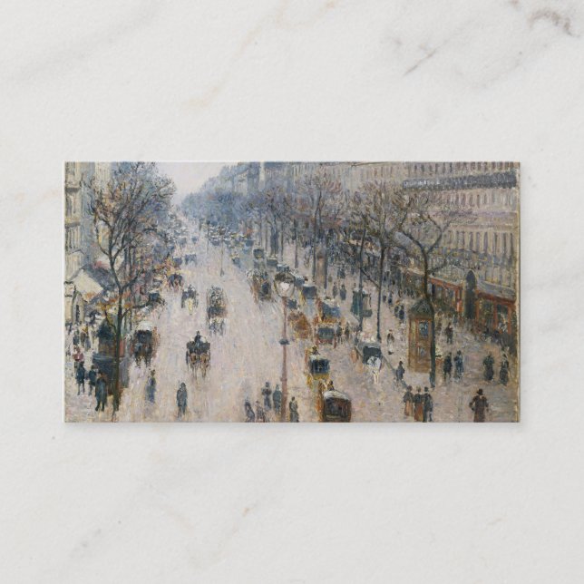 Tarjeta De Visita Bulevar Montmartre - París - Camille Pissarro (Anverso)