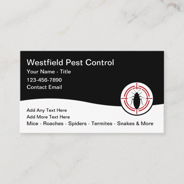 Tarjeta De Visita Bulk Pest Control Business Card Template (Anverso)