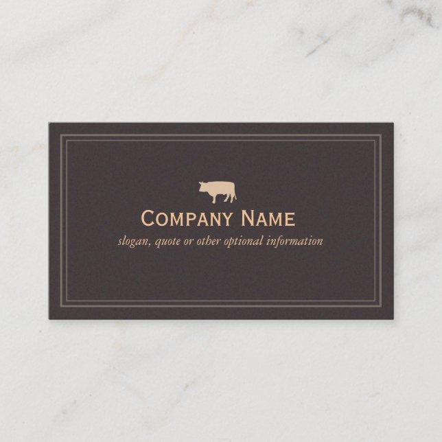 Tarjeta De Visita Bull Business Card (Anverso)