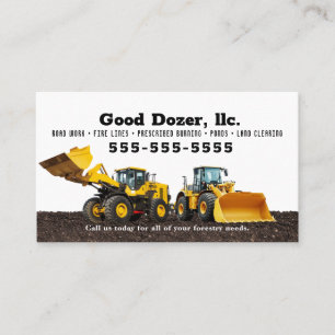Tarjeta De Visita Bull Dozer Business Card 