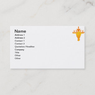 Tarjeta De Visita Bull llameante #3