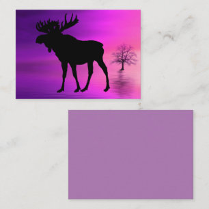 Tarjeta De Visita Bull Moose Silhouette