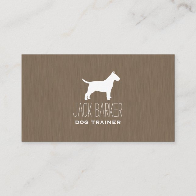 Tarjeta De Visita Bull Terrier Silhouette (Anverso)