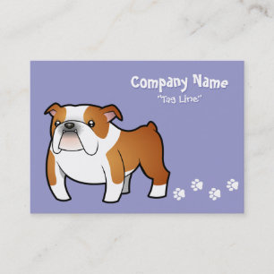 Tarjeta De Visita Bulldog del dibujo animado