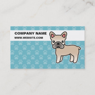 Tarjeta De Visita Bulldog francés Cream Personalizado