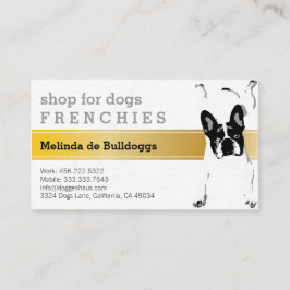 Tarjeta De Visita Bulldog luxe francés