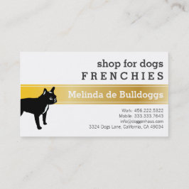 Tarjeta De Visita Bulldog luxe francés