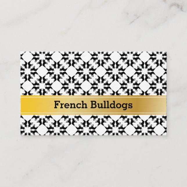 Tarjeta De Visita Bulldog luxe francés (Anverso)