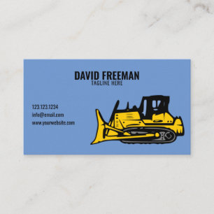 Tarjeta De Visita Bulldozer de la máquina simple de construcción a