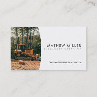 Tarjeta De Visita Bulldozer Operator Business Cards