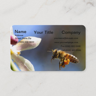 Tarjeta De Visita Bumble Bee cubierto de polen