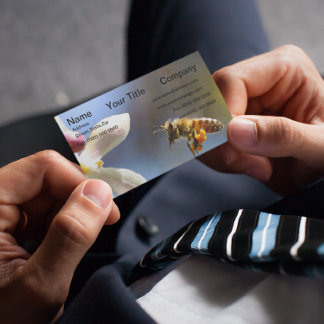 Tarjeta De Visita Bumble Bee cubierto de polen por polinización