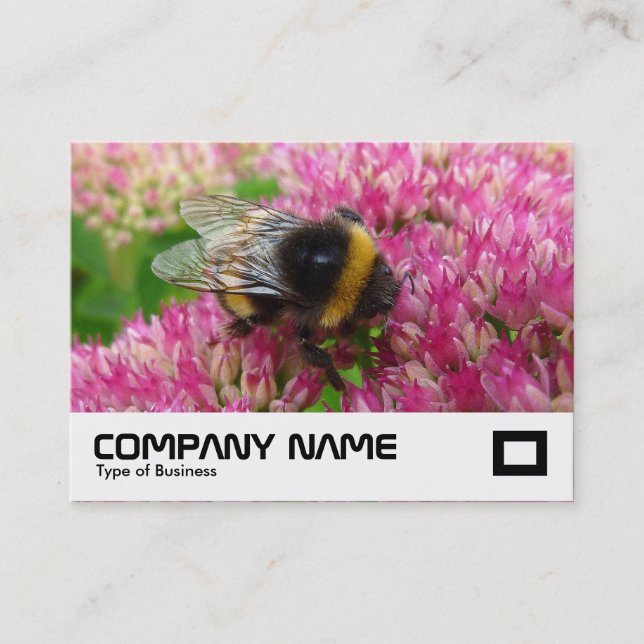 Tarjeta De Visita Bumble Bee en Sedum (Anverso)