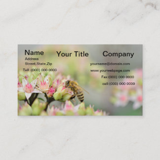 Tarjeta De Visita Bumble Bee por toda una hermosa flor