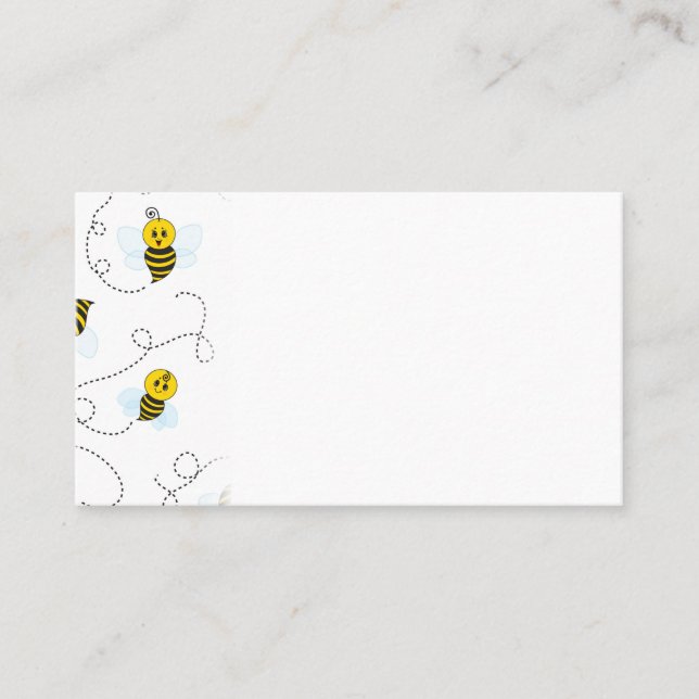 Tarjeta De Visita Bumblebee Flying Yellow Black Bumble Bee (Anverso)