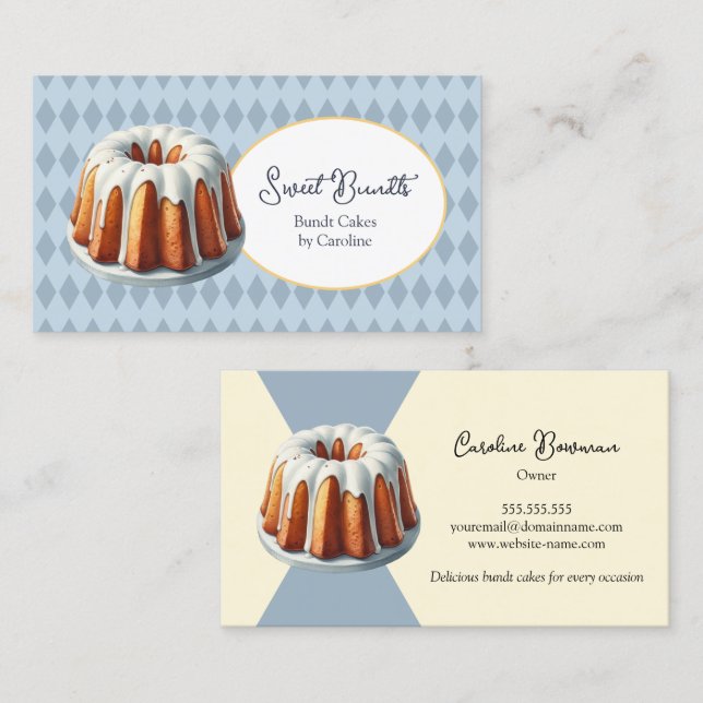 Tarjeta De Visita Bundt Cake Bakery (Anverso / Reverso)