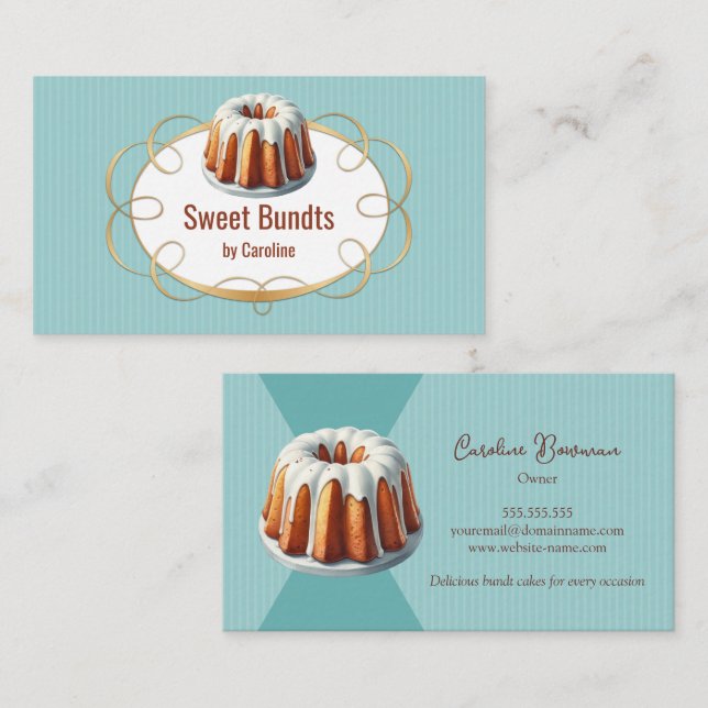 Tarjeta De Visita Bundt Cake Bakery (Anverso / Reverso)